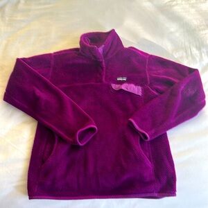 Patagonia Magenta Retool Half Snap High Pile Fleece Pullover size M